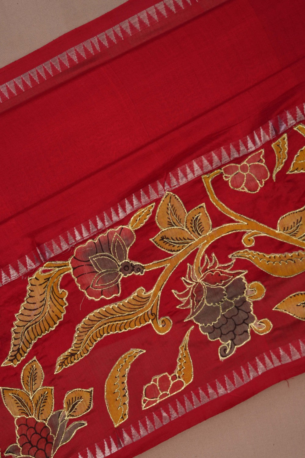Image of Mangalgiri Embroidery Saree